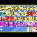 【2ch】帰宅途中に家ぐるみで仲良くしてた近所のお爺さんと出会ったので一緒に帰っていた。そこでお菓子をおすそ分けしてもらってたら突然背中に衝撃が走り…【2ch面白いスレ 2chまとめ】